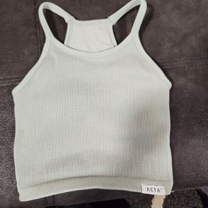 ACTA Wear Mint Green Racerback Crop Tank